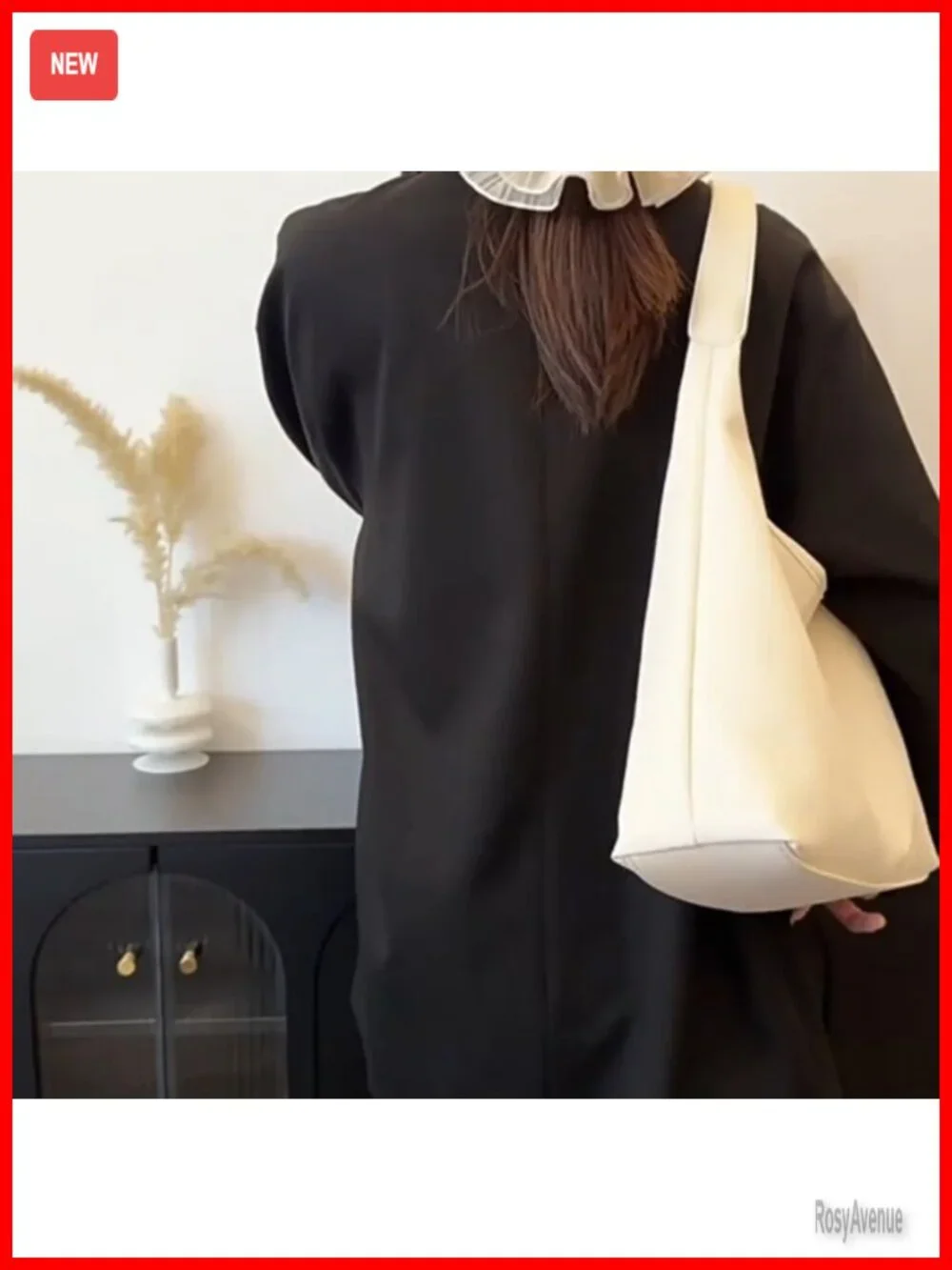 Women's Large Hobo Bag Faux Leather Slouchy Tote Shoulder Purse Work Travel